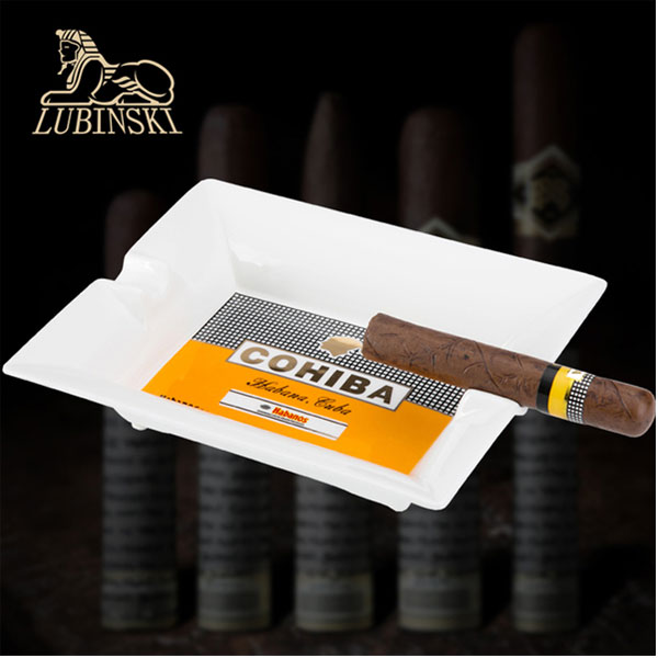 Gạt tàn Cigar (xì gà) Cohiba chính hãng gốm sứ màu trắng - Mã SP: 510-2A