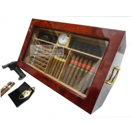 Hộp giữ ẩm Cigar (xì gà) HSB OEM có đồng hồ đo độ ẩm chính hãng- Mã SP: H958