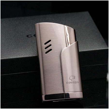 Bật lửa khò hút Cigar (xì gà) Cohiba chính hãng loại 3 tia lửa khò có thiết bị đục xì gà - Mã SP: BLH093