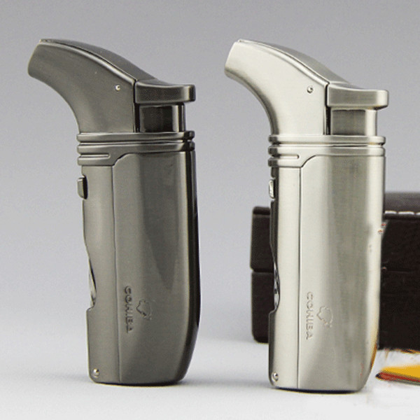 Bật lửa khò hút Cigar (xì gà) Cohiba chính hãng loại 2 tia lửa có 2 thiết bị đục Xì gà - Mã SP: BLH065