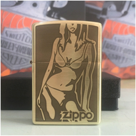 Bật lửa Zippo Mỹ khắc hình cô gái mặc bikini - Mã SP: Z089
