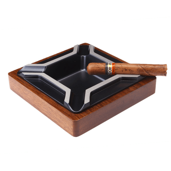 Gạt tàn Cigar (xì gà) Lubinski chất liệu gỗ, kim loại cao cấp - Mã SP: LB071