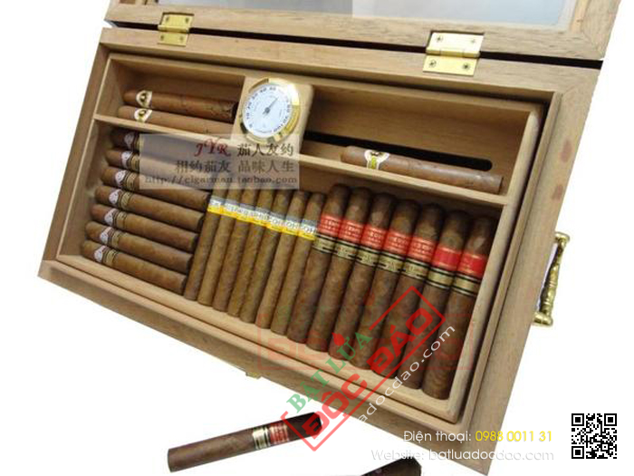 Hop dung cigar tu cigar mini Cohiba OEM H958 chinh hang 1 nam bao hanh