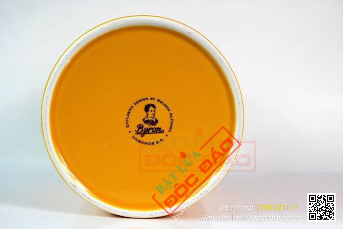 Ống đựng Cigar Cohiba chính hãng màu vàng chất liệu gốm sứ - Mã SP: D008